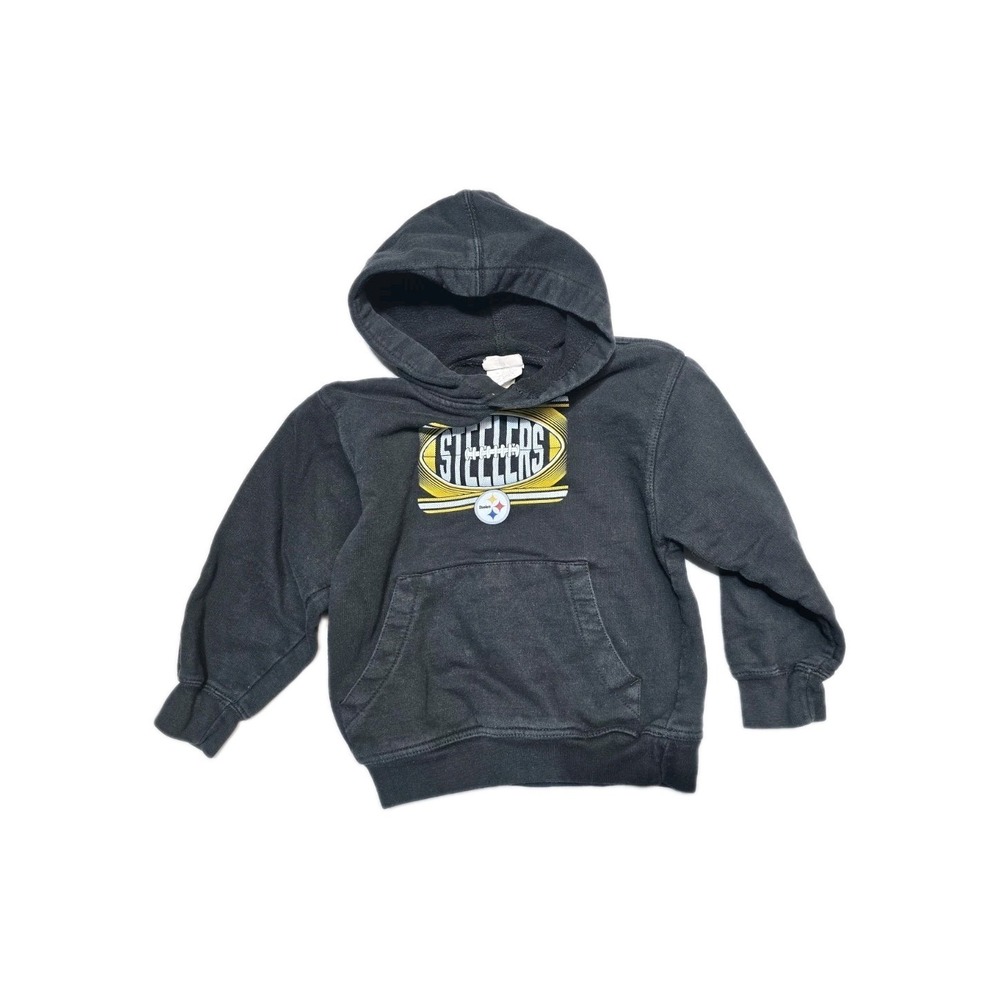 nfl team apparel Pittsburgh Steelers Boys Hoodie  5-6 Black